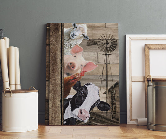 Animal Farm Canvas Poster - Gift Ideas For Farmer