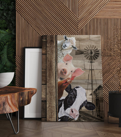 Animal Farm Canvas Poster - Gift Ideas For Farmer