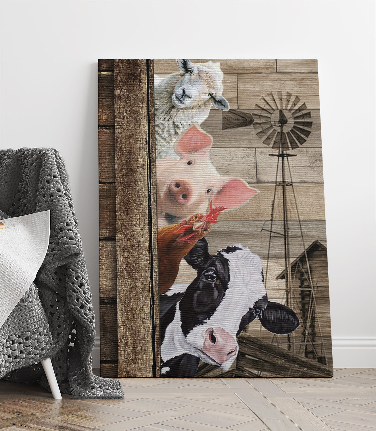 Animal Farm Canvas Poster - Gift Ideas For Farmer