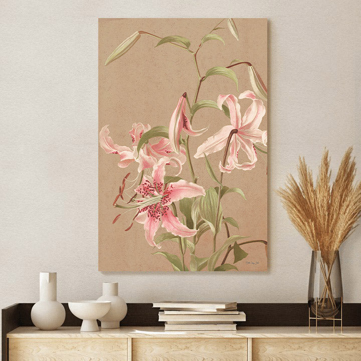 Antique Botanical Collection 3 Canvas Print - Easter Wall Art - Easter Vertical Canvas - Easter Gift