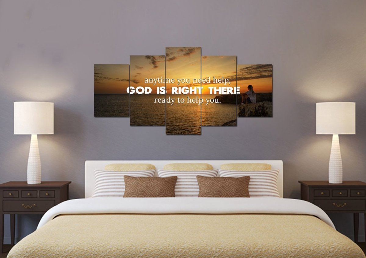 Anytime You Need Help, God Is Right There Wall Art Canvas Print - Christian Canvas Wall Art