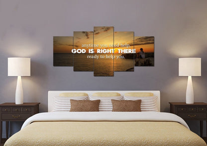 Anytime You Need Help, God Is Right There Wall Art Canvas Print - Christian Canvas Wall Art
