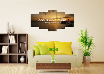 Anytime You Need Help, God Is Right There Wall Art Canvas Print - Christian Canvas Wall Art