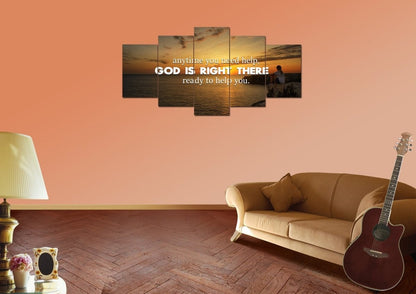 Anytime You Need Help, God Is Right There Wall Art Canvas Print - Christian Canvas Wall Art