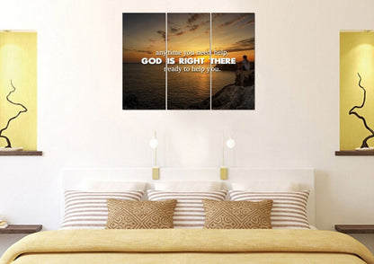 Anytime You Need Help, God Is Right There Wall Art Canvas Print - Christian Canvas Wall Art