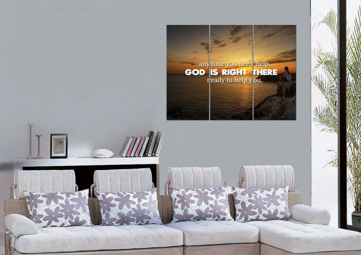 Anytime You Need Help, God Is Right There Wall Art Canvas Print - Christian Canvas Wall Art