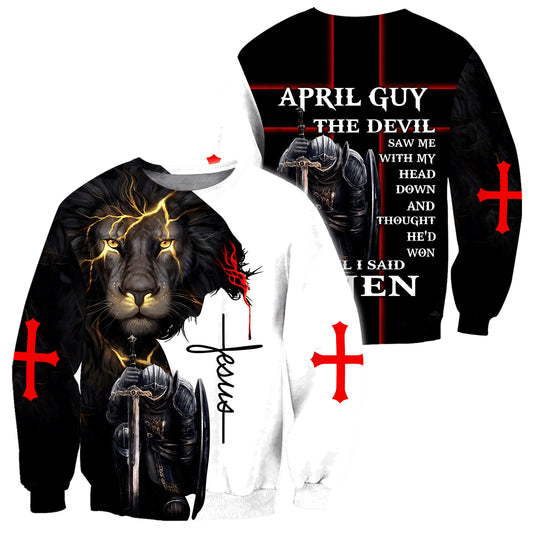 April Guy Untill I Said Amen Jesus - Christian Sweatshirt For Women & Men