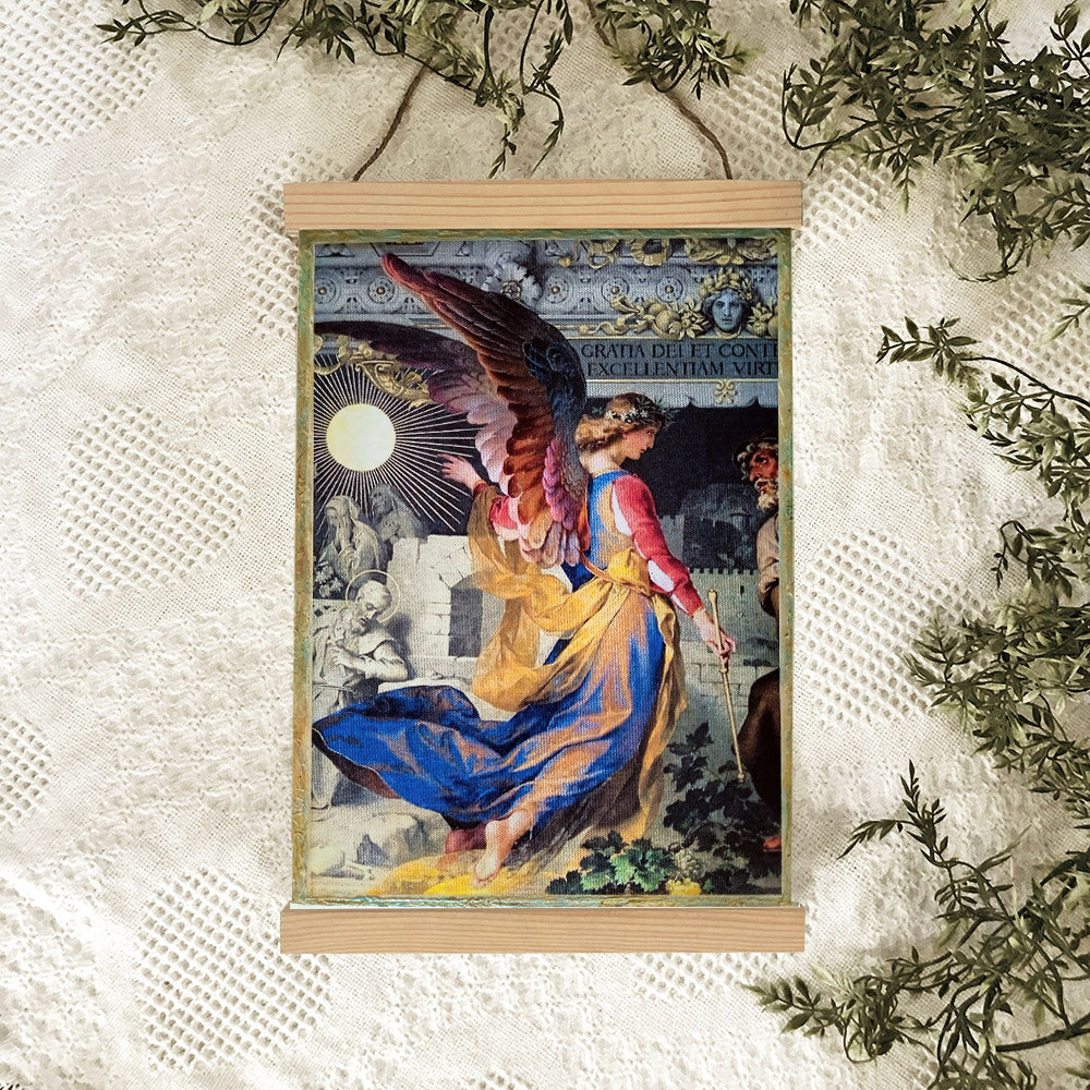 Archangel Angel Religious Canvas Hanging Wall Art - Catholic Canvas Wall Art - Religious Gift - Christian Wall Art Decor