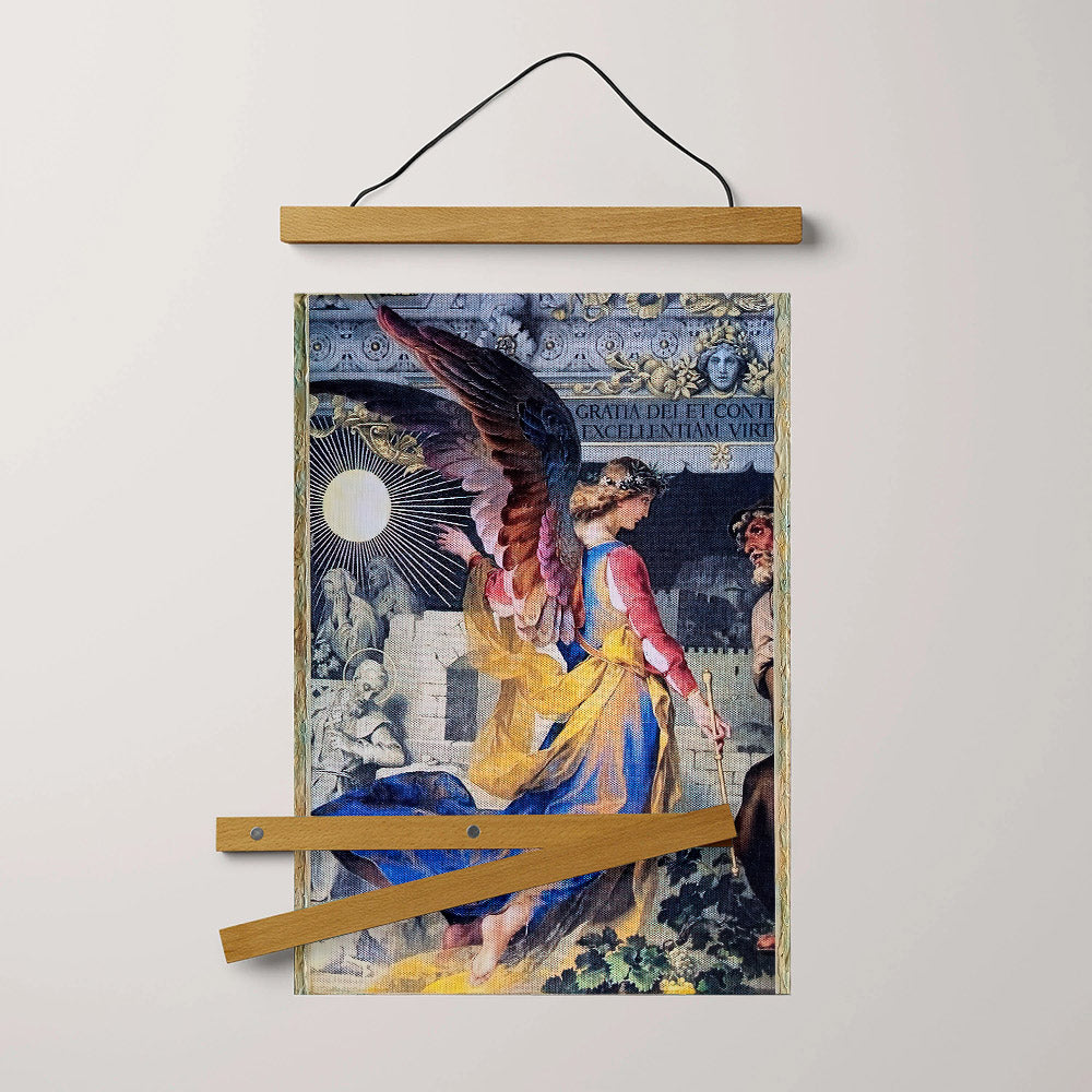 Archangel Angel Religious Hanging Canvas Wall Art - Catholic Hanging Canvas Wall Art - Religious Gift - Christian Wall Art Decor