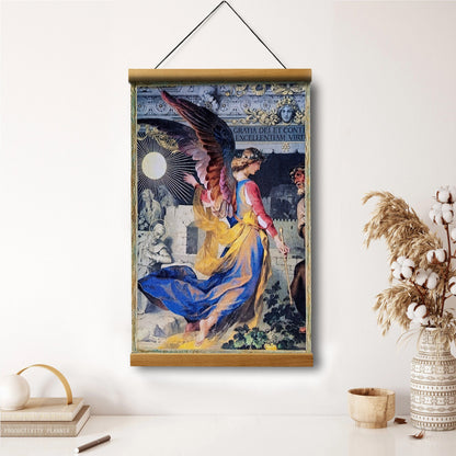 Archangel Angel Religious Hanging Canvas Wall Art - Catholic Hanging Canvas Wall Art - Religious Gift - Christian Wall Art Decor