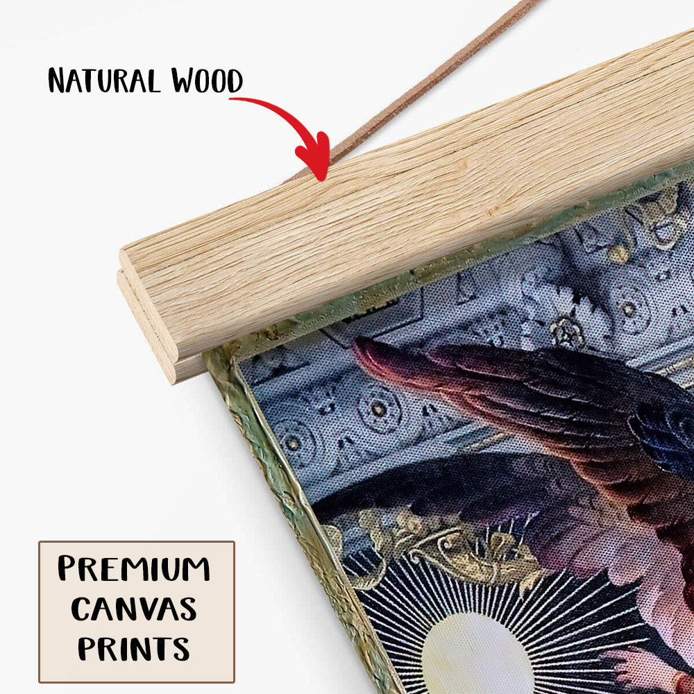 Archangel Angel Religious Hanging Canvas Wall Art - Catholic Hanging Canvas Wall Art - Religious Gift - Christian Wall Art Decor