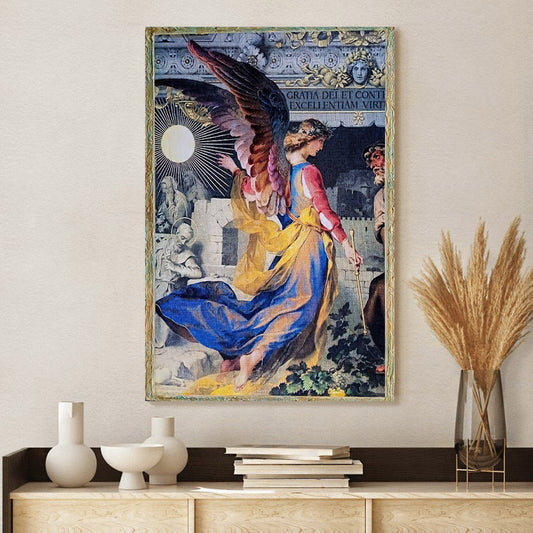 Archangel Angel Religious Wall Art Canvas - Catholic Canvas Wall Art - Religious Gift - Christian Wall Art Decor