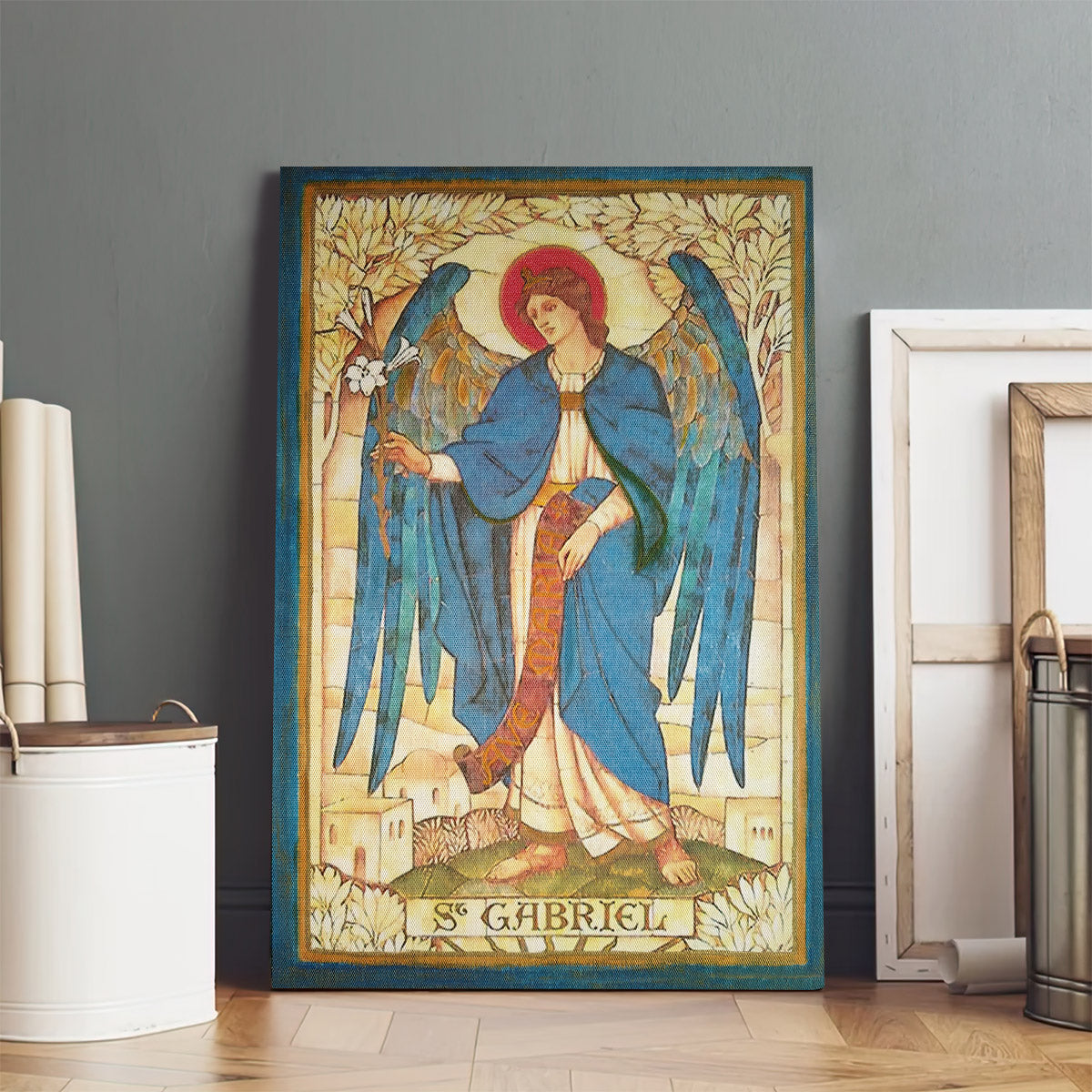 Archangel Gabriel 3 Canvas Wall Art - Catholic Canvas Wall Art - Religious Gift - Christian Wall Art Decor