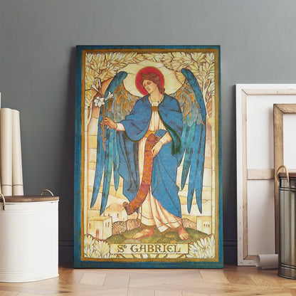 Archangel Gabriel 3 Canvas Wall Art - Catholic Canvas Wall Art - Religious Gift - Christian Wall Art Decor