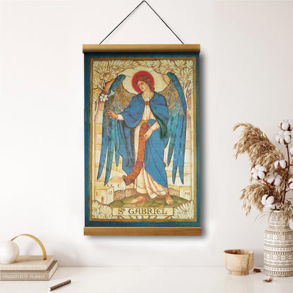 Archangel Gabriel 3 Hanging Canvas Wall Art - Catholic Hanging Canvas Wall Art - Religious Gift - Christian Wall Art Decor