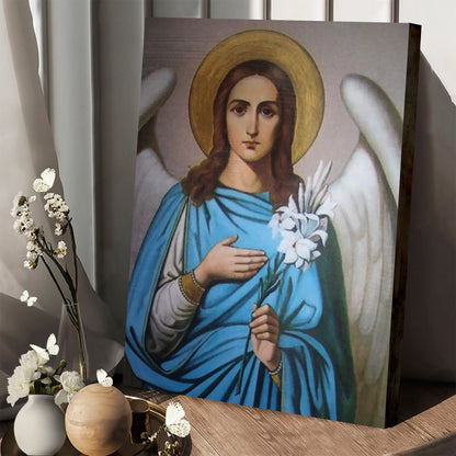 Archangel Gabriel Canvas Wall Art - Religious Gift - Catholic Canvas Wall Art - Religious Gift - Christian Wall Art Decor