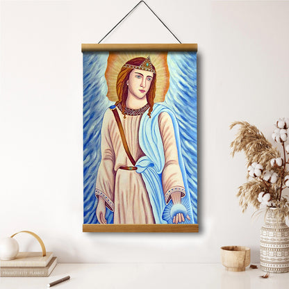Archangel Gabriel Hanging Canvas Wall Art - Catholic Hanging Canvas Wall Art - Religious Gift - Christian Wall Art Decor