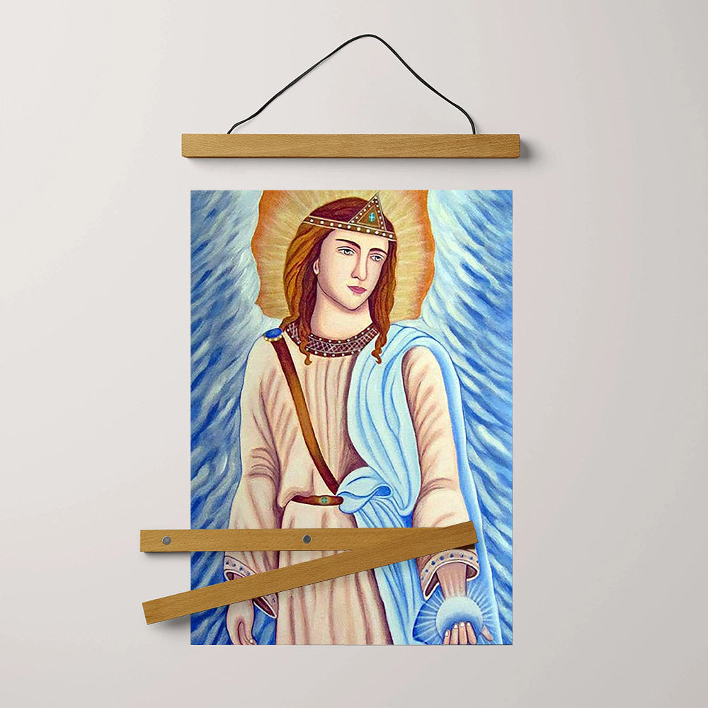 Archangel Gabriel Hanging Canvas Wall Art - Catholic Hanging Canvas Wall Art - Religious Gift - Christian Wall Art Decor