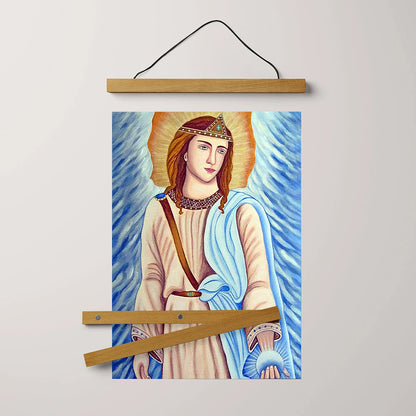 Archangel Gabriel Hanging Canvas Wall Art - Catholic Hanging Canvas Wall Art - Religious Gift - Christian Wall Art Decor