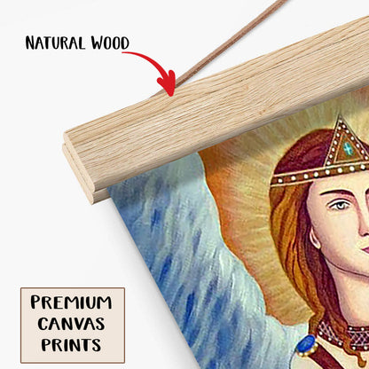 Archangel Gabriel Hanging Canvas Wall Art - Catholic Hanging Canvas Wall Art - Religious Gift - Christian Wall Art Decor