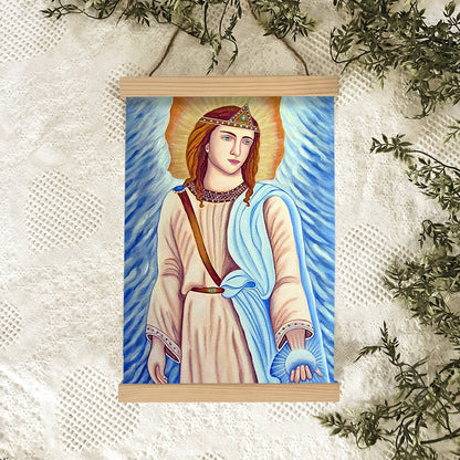 Archangel Gabriel Hanging Canvas Wall Art - Catholic Hanging Canvas Wall Art - Religious Gift - Christian Wall Art Decor