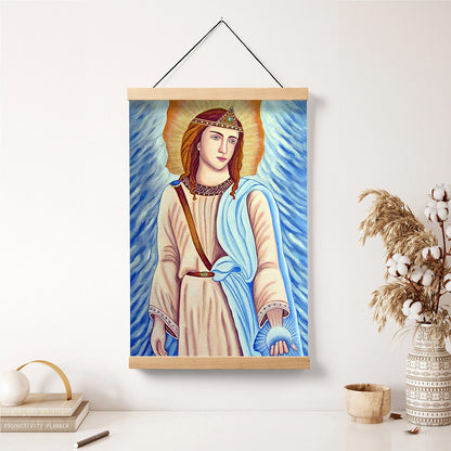 Archangel Gabriel Hanging Canvas Wall Art - Catholic Hanging Canvas Wall Art - Religious Gift - Christian Wall Art Decor