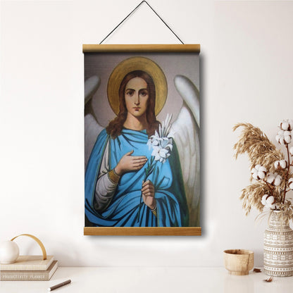 Archangel Gabriel Hanging Canvas Wall Art - Religious Gift - Catholic Hanging Canvas Wall Art - Religious Gift - Christian Wall Art Decor