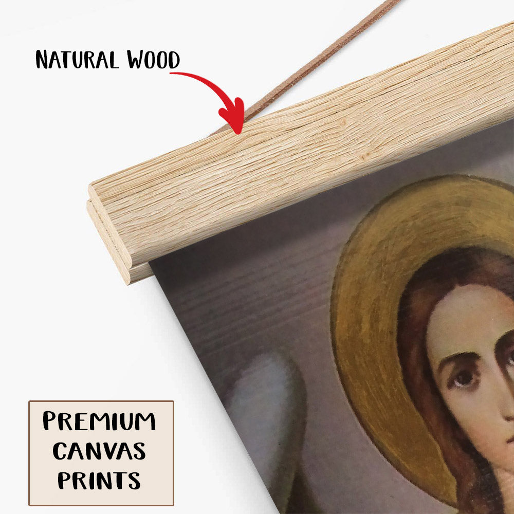 Archangel Gabriel Hanging Canvas Wall Art - Religious Gift - Catholic Hanging Canvas Wall Art - Religious Gift - Christian Wall Art Decor