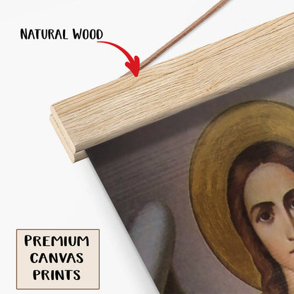 Archangel Gabriel Hanging Canvas Wall Art - Religious Gift - Catholic Hanging Canvas Wall Art - Religious Gift - Christian Wall Art Decor