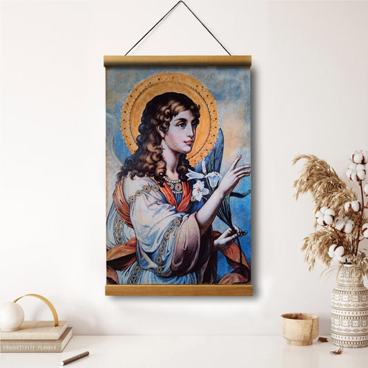 Archangel Gabriel Hanging Canvas Wall Art 1 - Catholic Canvas Wall Art - Religious Gift - Christian Wall Art Decor