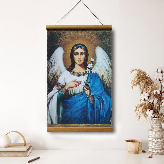 Archangel Gabriel Religious Hanging Canvas Wall Art - Catholic Hanging Canvas Wall Art - Religious Gift - Christian Wall Art Decor