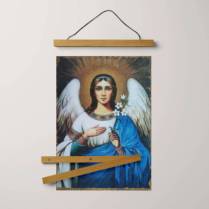 Archangel Gabriel Religious Hanging Canvas Wall Art - Catholic Hanging Canvas Wall Art - Religious Gift - Christian Wall Art Decor