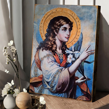 Archangel Gabriel Religious Wall Art Canvas - Catholic Canvas Wall Art - Religious Gift - Christian Wall Art Decor
