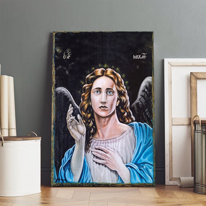 Archangel Michael Canvas Wall Art - Religious Gift - Christian Wall Art Decor - Catholic Canvas Wall Art