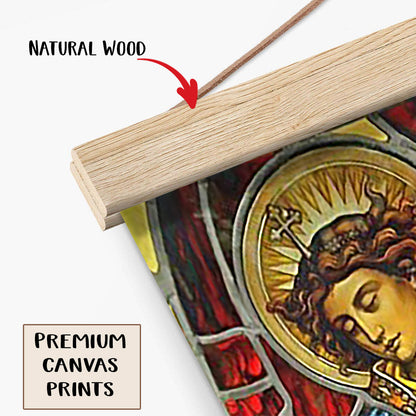 Archangel Michael Hanging Canvas Wall Art Painting - Catholic Hanging Canvas Wall Art - Religious Gift - Christian Wall Art Decor