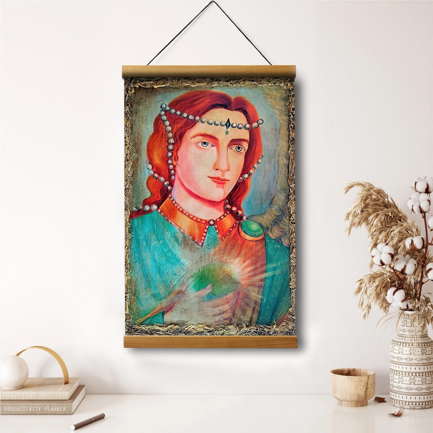 Archangel Raphael Hanging Canvas Wall Art - Catholic Hanging Canvas Wall Art - Religious Gift - Christian Wall Art Decor