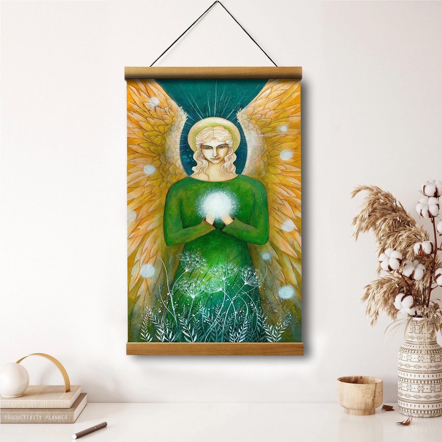 Archangel Raphael Hanging Canvas Wall Art 1 - Catholic Canvas Wall Art - Religious Gift - Christian Wall Art Decor