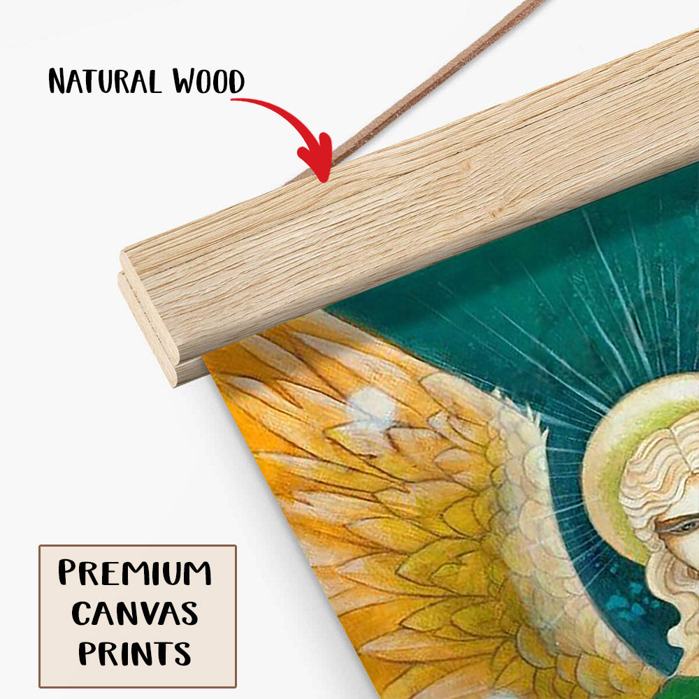 Archangel Raphael Hanging Canvas Wall Art 1 - Catholic Canvas Wall Art - Religious Gift - Christian Wall Art Decor