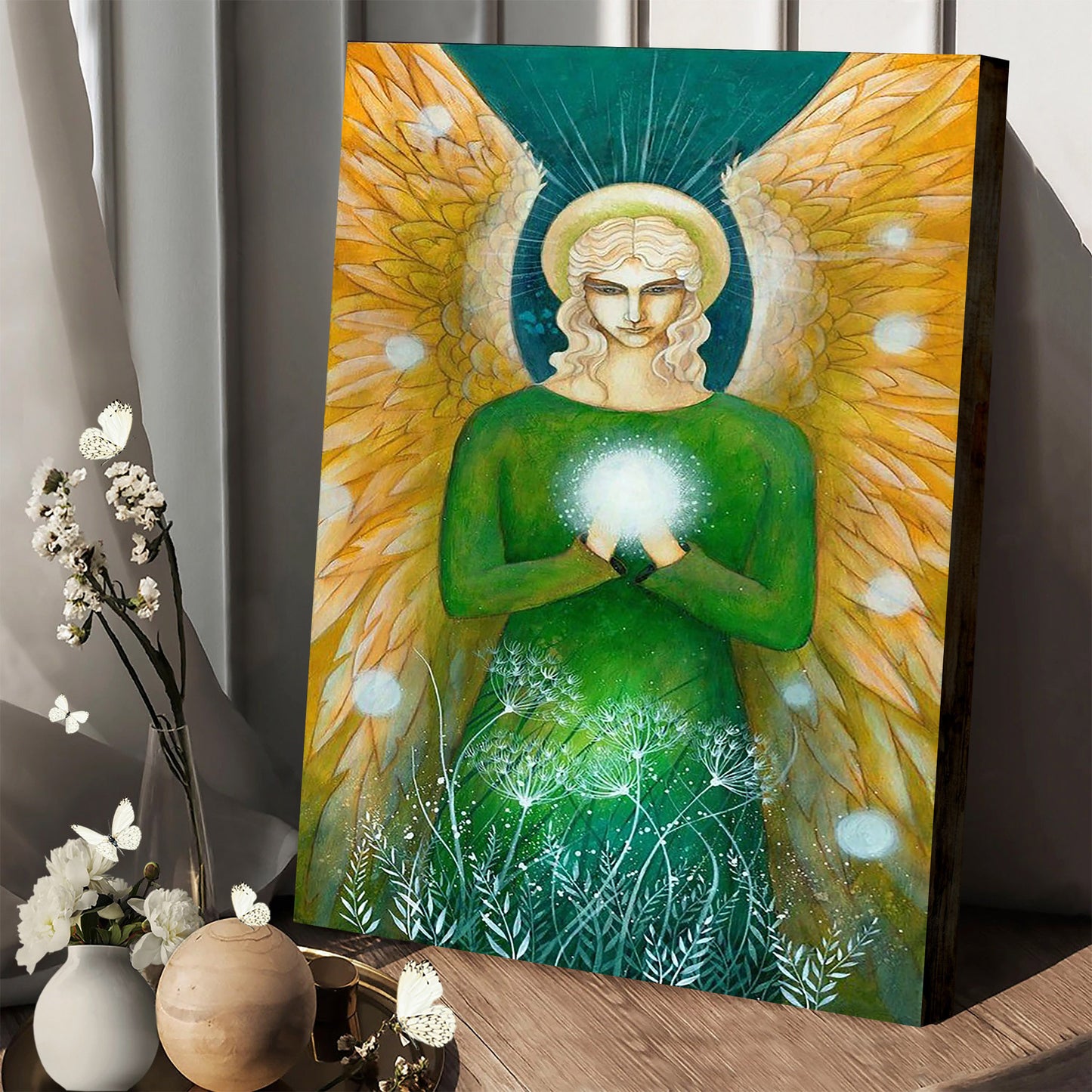 Archangel Raphael Wall Art Canvas - Catholic Canvas Wall Art - Religious Gift - Christian Wall Art Decor