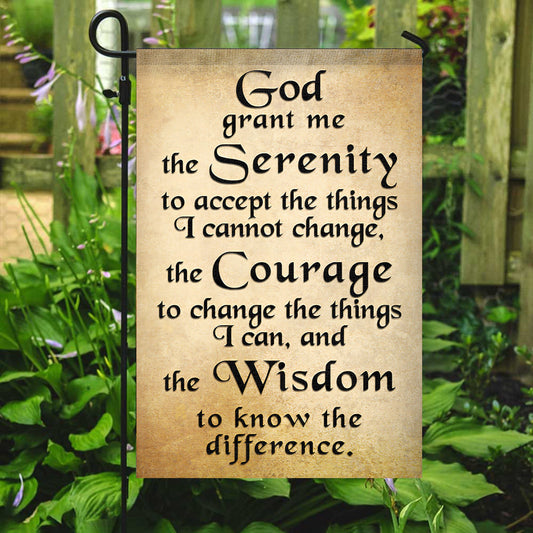 God Grant Me The Serenity Flag - Christian's Flag - Decorative Flags - Garden Flag - Welcome Flag - Christian Gift - Ciaocustom