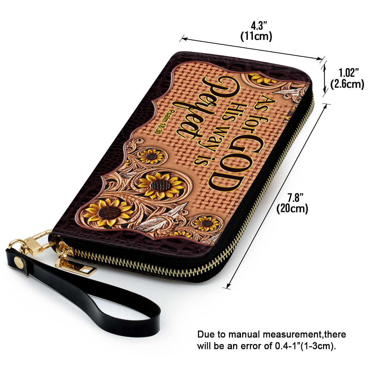 As For God, His Way Is Perfect - Lovely Sunflower Clutch Purse - Women Clutch Purse