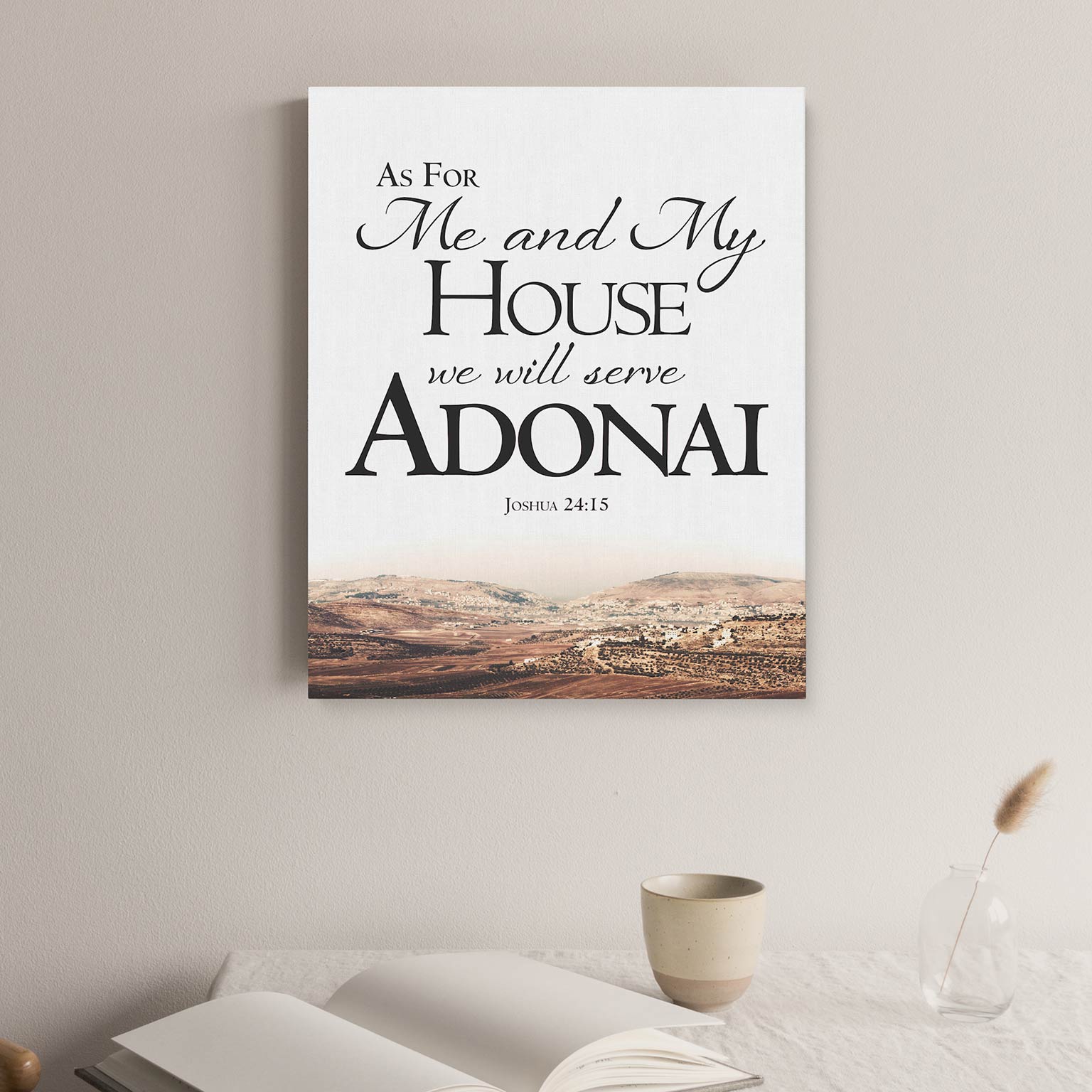 As For Me And My House Actual Location Canvas Wall Art - Gallery Wrapped Canvas Art