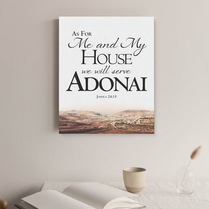 As For Me And My House Actual Location Canvas Wall Art - Gallery Wrapped Canvas Art