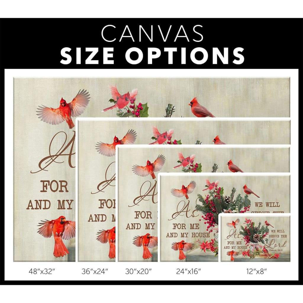 As For Me And My House Joshua 2415 Christmas Canvas Wall Art - Christian Canvas - Faith Canvas