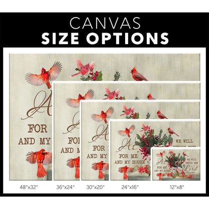 As For Me And My House Joshua 2415 Christmas Canvas Wall Art - Christian Canvas - Faith Canvas