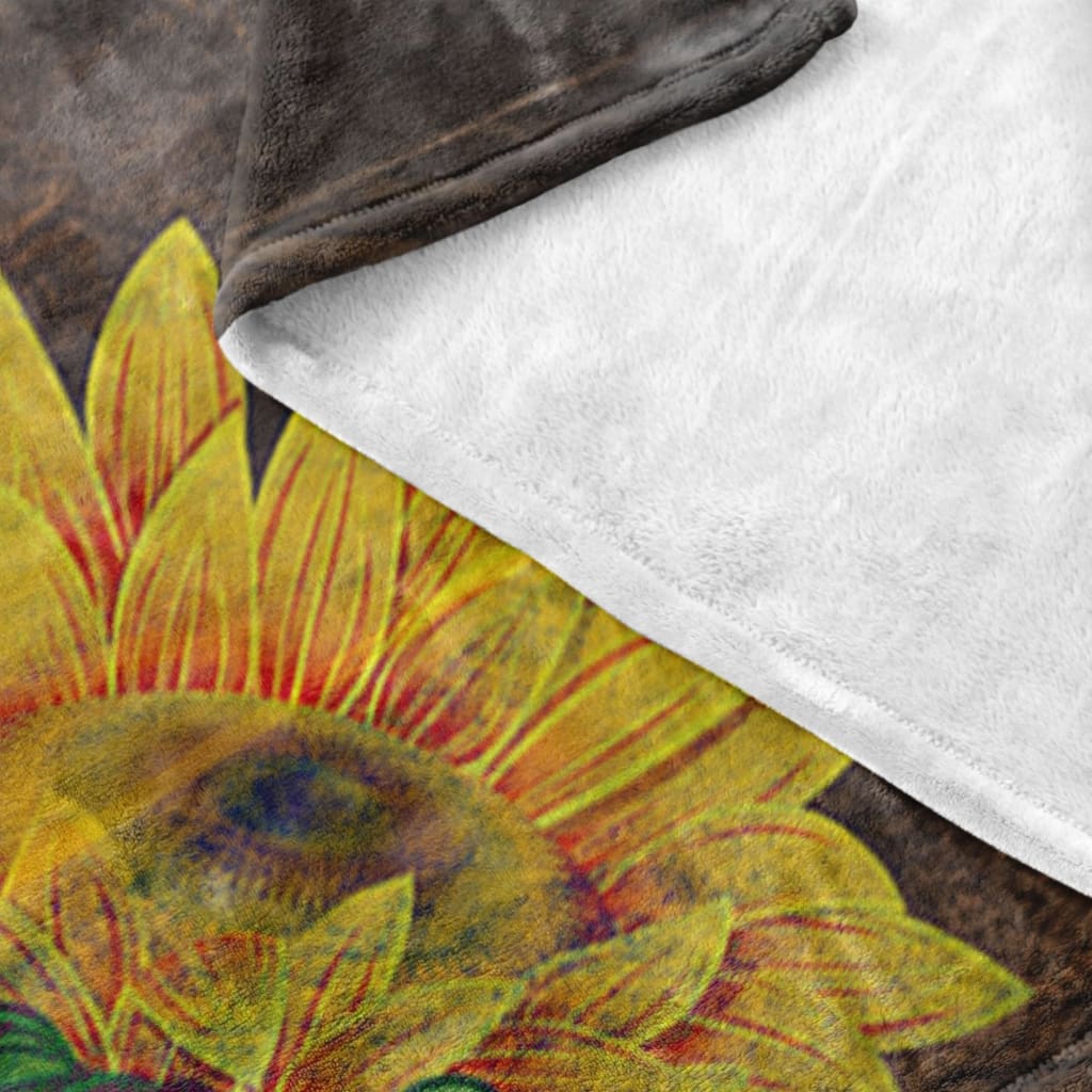 As For Me And My House Joshua 2415 Sunflower Fleece Blanket - Christian Blanket - Bible Verse Blanket