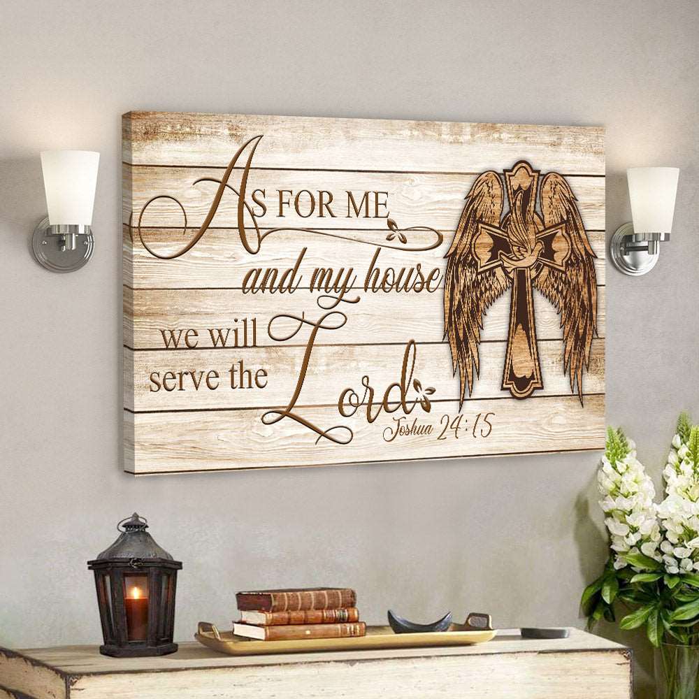 As For Me And My House Wall Art - Christian Canvas Prints - Faith Canvas - Bible Verse Canvas - Ciaocustom