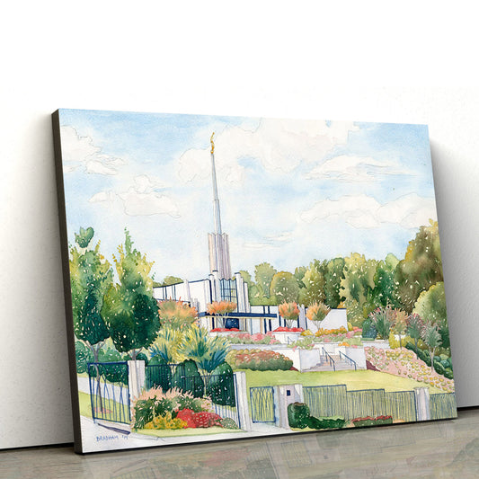 Atlanta Temple Canvas Wall Art - Jesus Christ Picture - Canvas Christian Wall Art