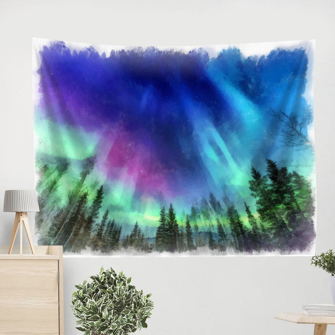 Aurora Painting Tapestry - Tapestry Wall Decor - Home Decor Living Room