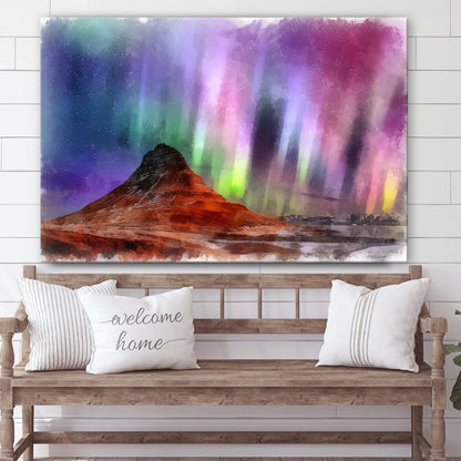 Aurora Polar Lights Painting Canvas Wall Art - Canvas Wall Decor - Home Decor Living Room